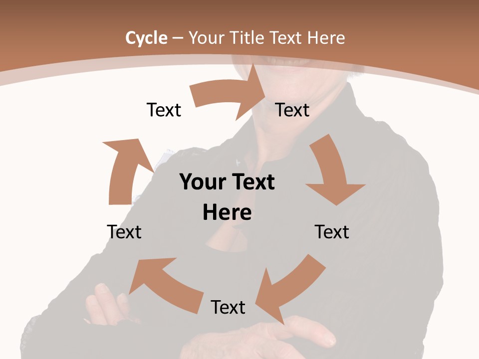 Elderly Maturity Hand PowerPoint Template
