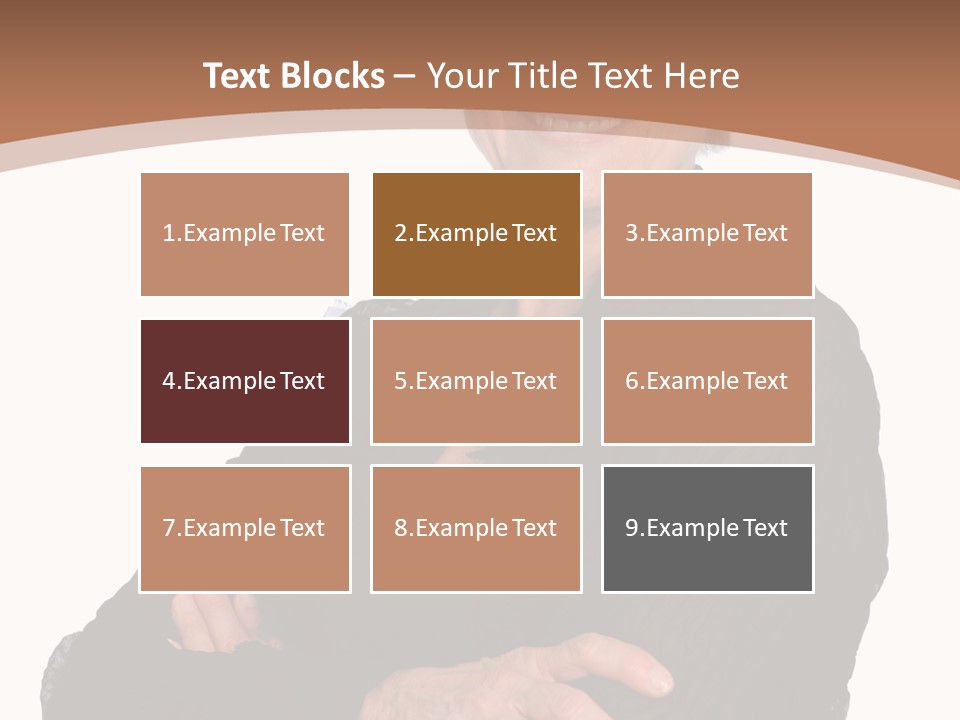 Elderly Maturity Hand PowerPoint Template