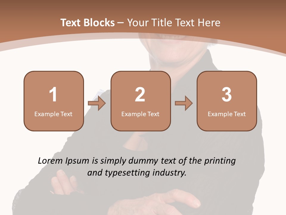 Elderly Maturity Hand PowerPoint Template
