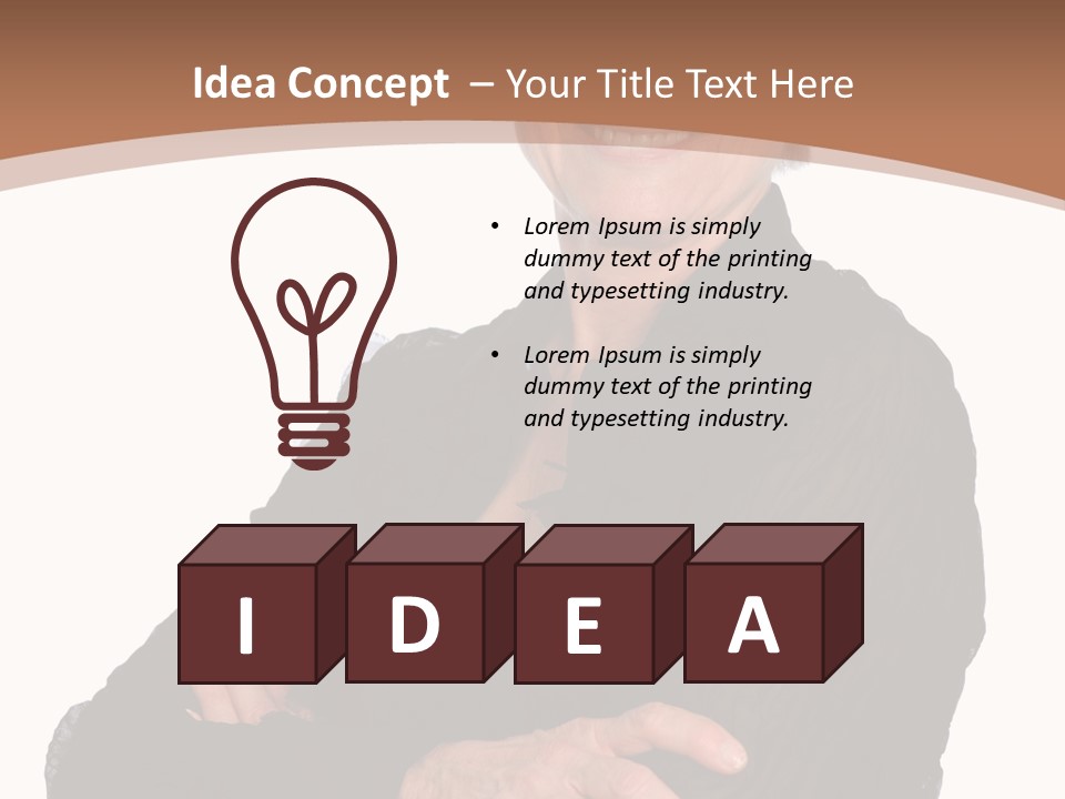 Elderly Maturity Hand PowerPoint Template