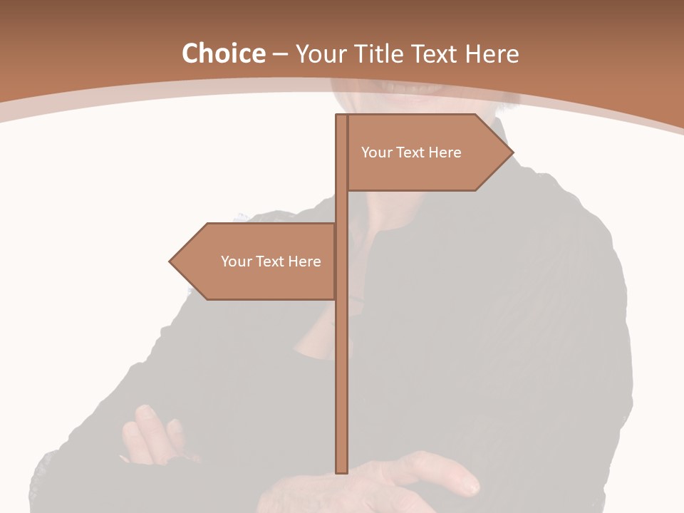 Elderly Maturity Hand PowerPoint Template