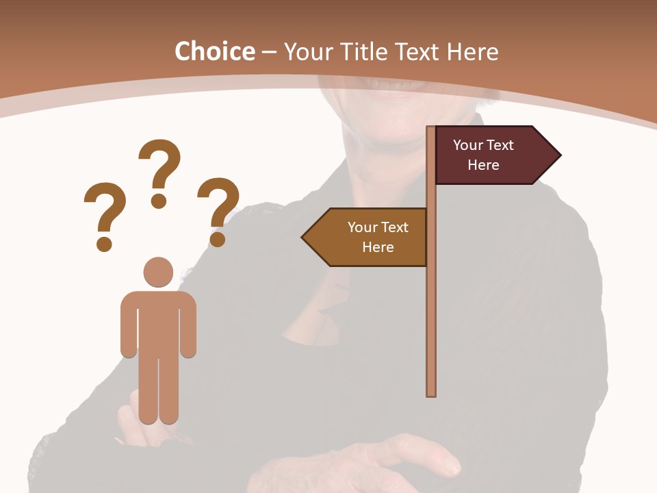 Elderly Maturity Hand PowerPoint Template