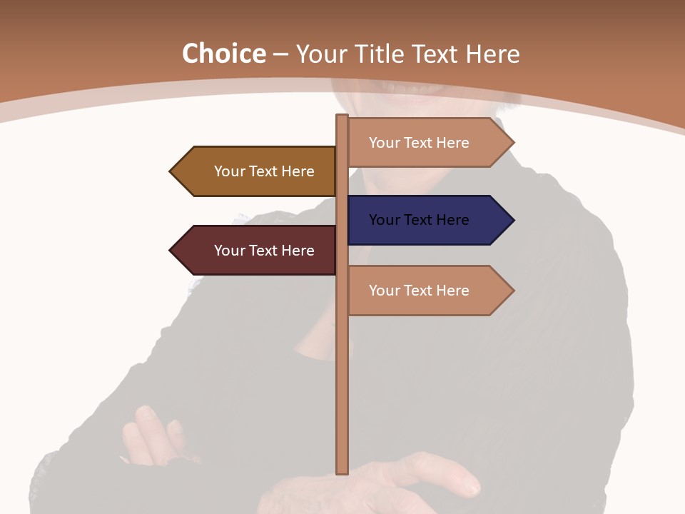 Elderly Maturity Hand PowerPoint Template
