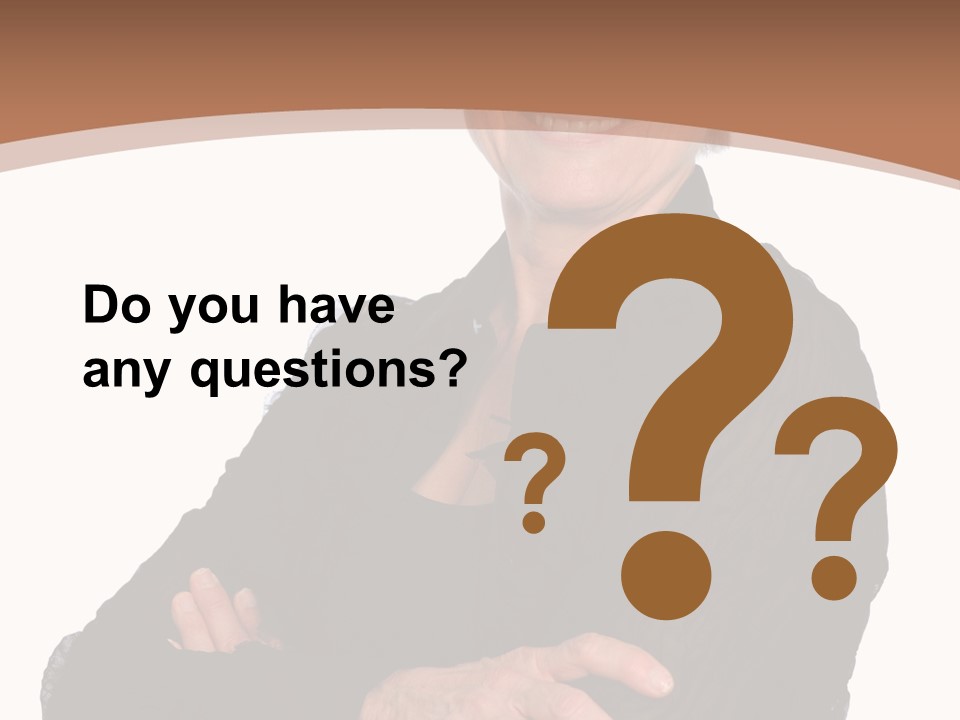 Elderly Maturity Hand PowerPoint Template