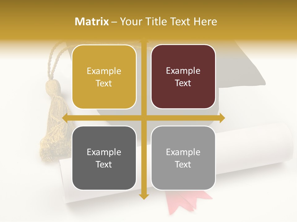 Hat Achievement Diploma PowerPoint Template