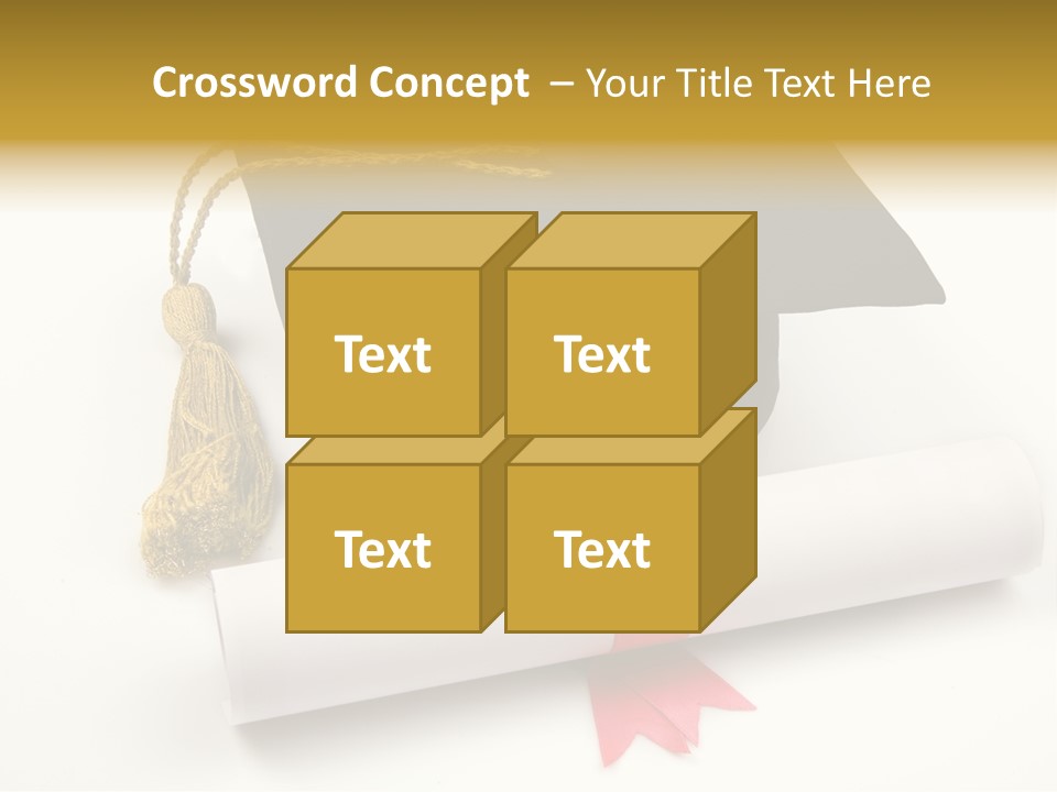 Hat Achievement Diploma PowerPoint Template