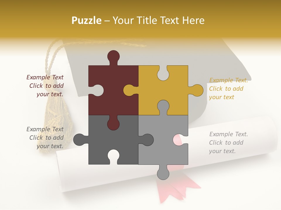Hat Achievement Diploma PowerPoint Template