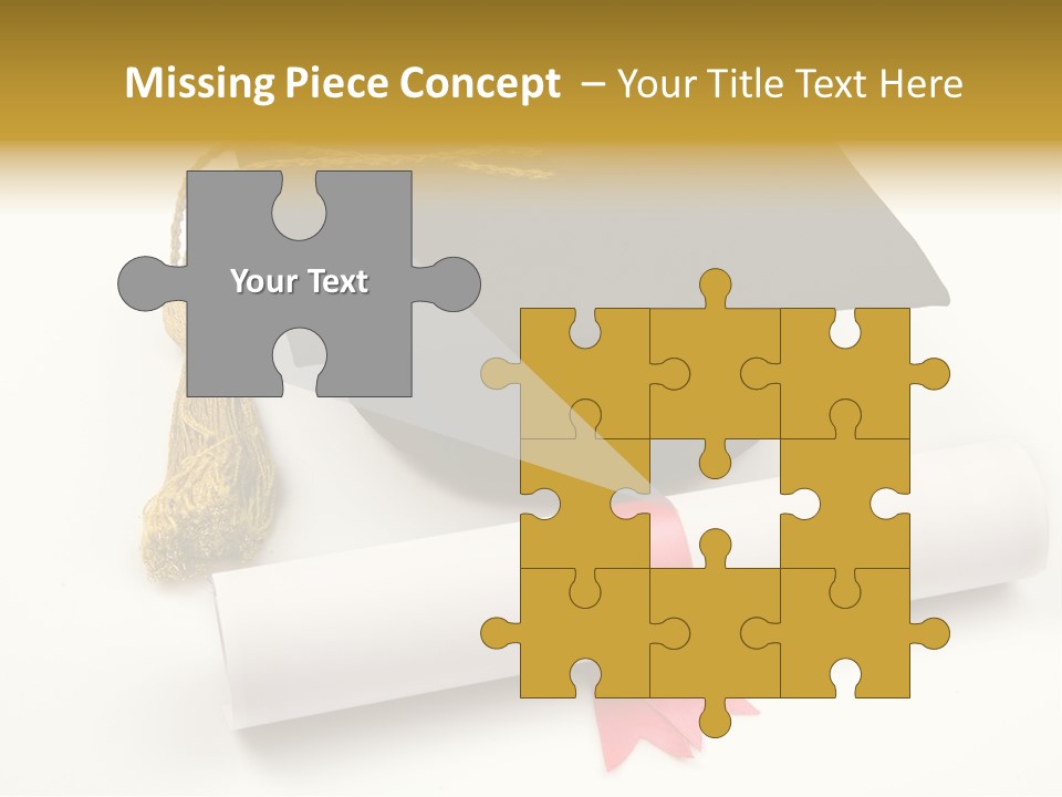 Hat Achievement Diploma PowerPoint Template