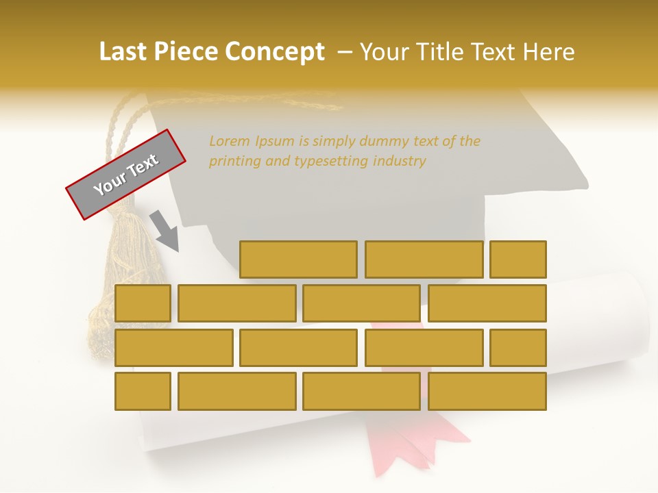 Hat Achievement Diploma PowerPoint Template