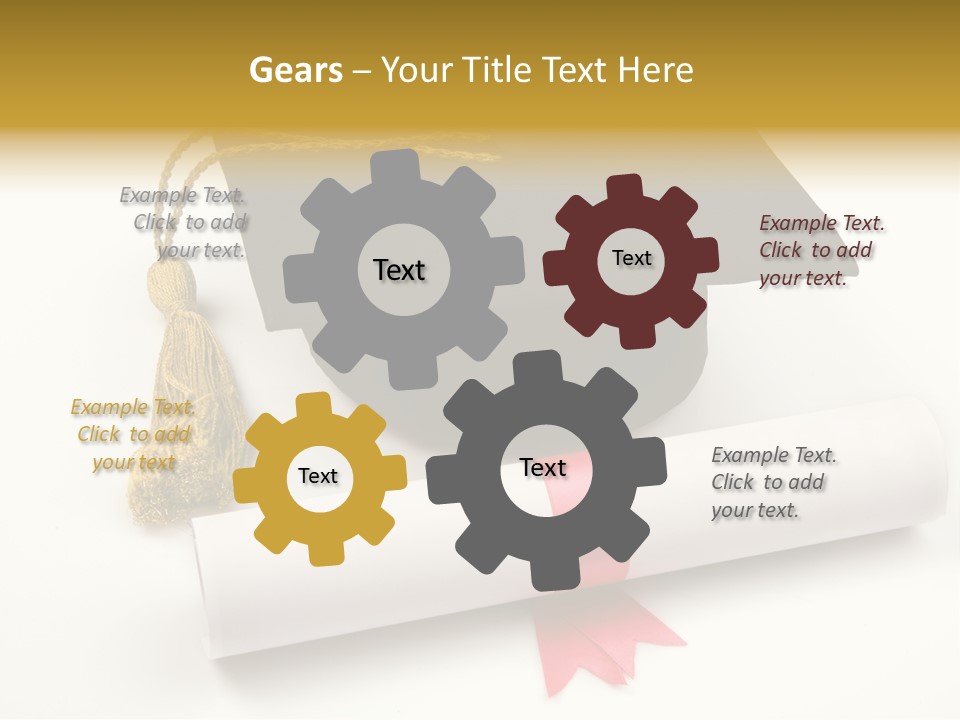 Hat Achievement Diploma PowerPoint Template
