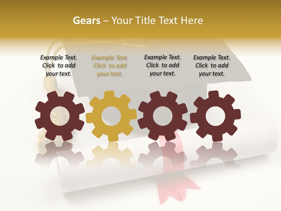 Hat Achievement Diploma PowerPoint Template