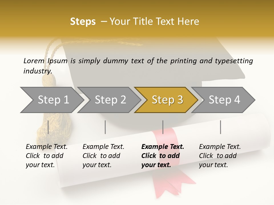 Hat Achievement Diploma PowerPoint Template
