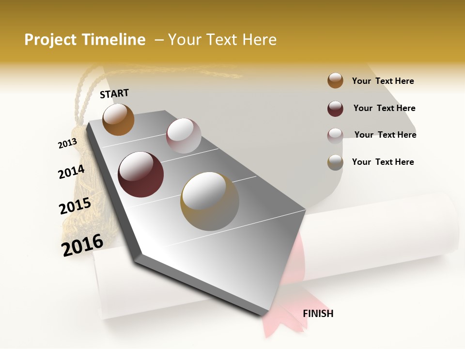Hat Achievement Diploma PowerPoint Template
