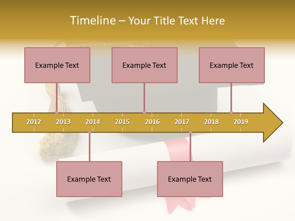 Hat Achievement Diploma PowerPoint Template