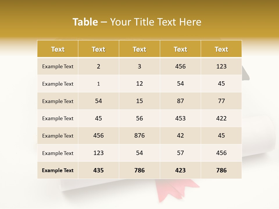 Hat Achievement Diploma PowerPoint Template