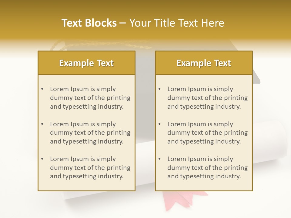 Hat Achievement Diploma PowerPoint Template