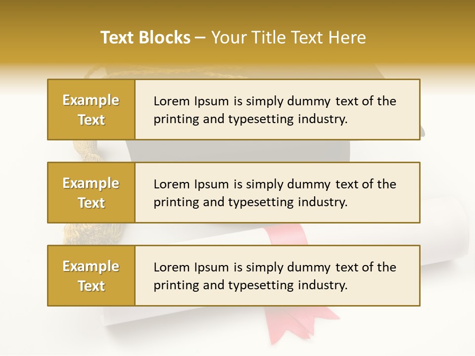 Hat Achievement Diploma PowerPoint Template