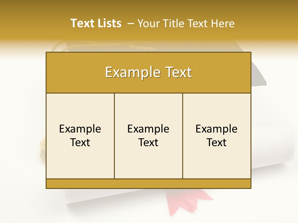 Hat Achievement Diploma PowerPoint Template