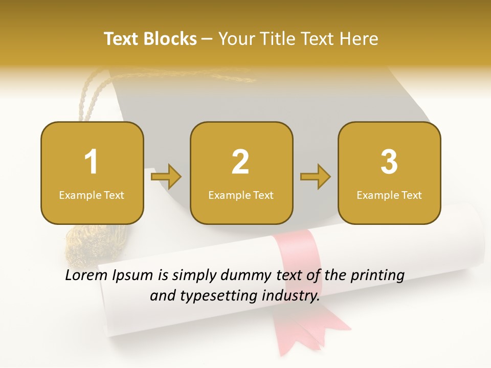 Hat Achievement Diploma PowerPoint Template