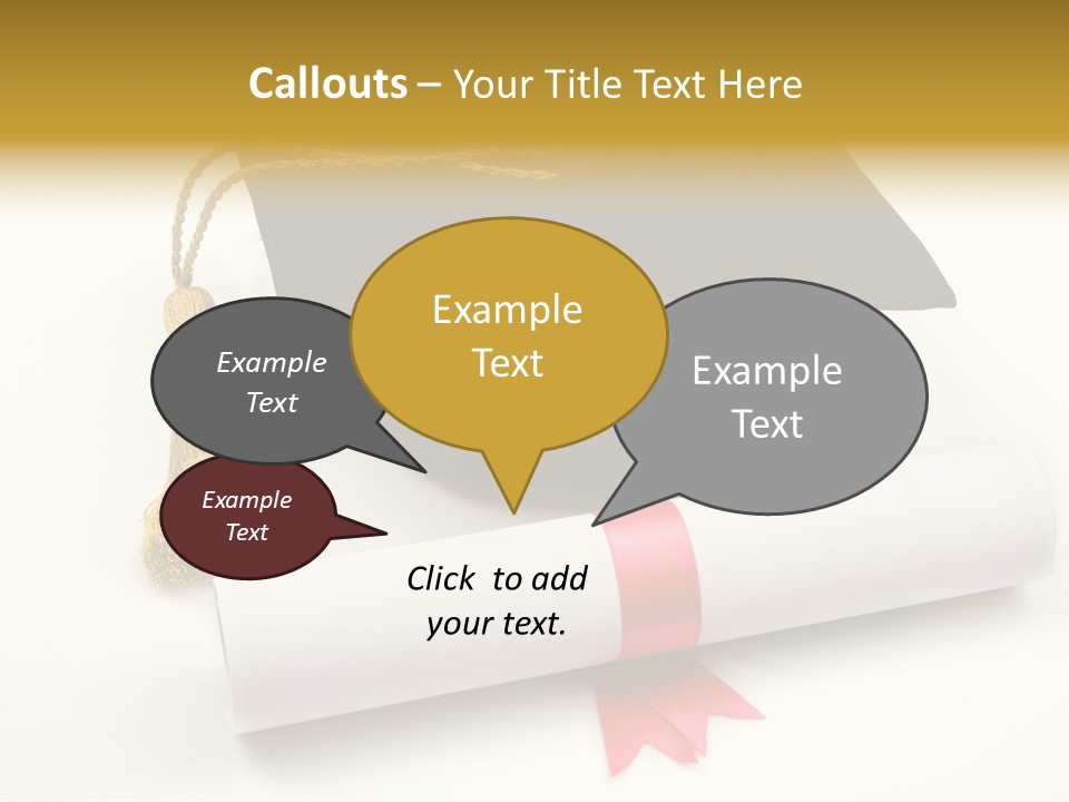 Hat Achievement Diploma PowerPoint Template