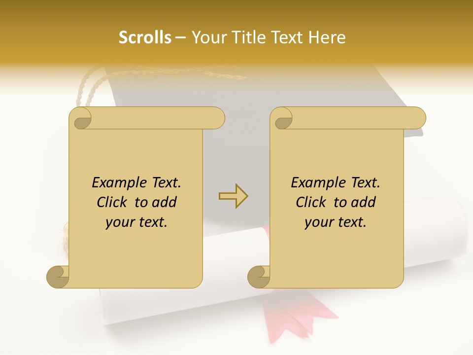 Hat Achievement Diploma PowerPoint Template