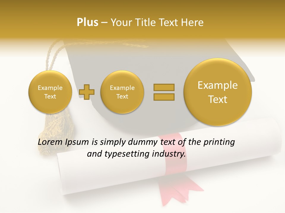 Hat Achievement Diploma PowerPoint Template