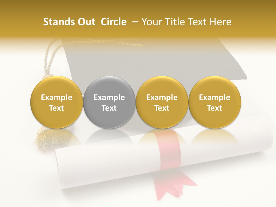 Hat Achievement Diploma PowerPoint Template