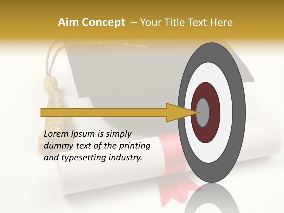 Hat Achievement Diploma PowerPoint Template