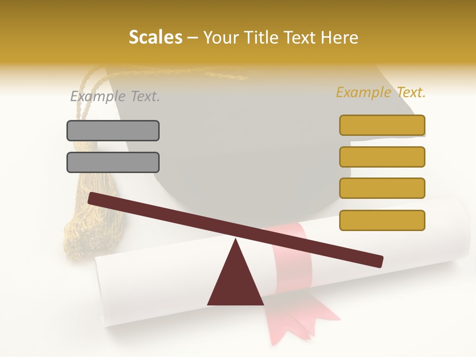 Hat Achievement Diploma PowerPoint Template