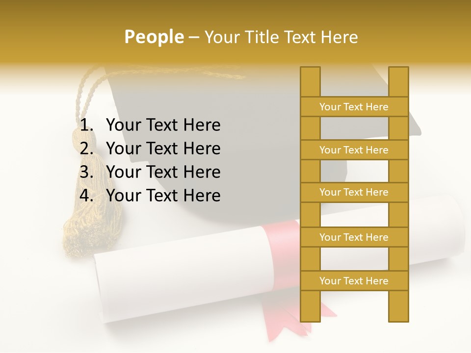 Hat Achievement Diploma PowerPoint Template