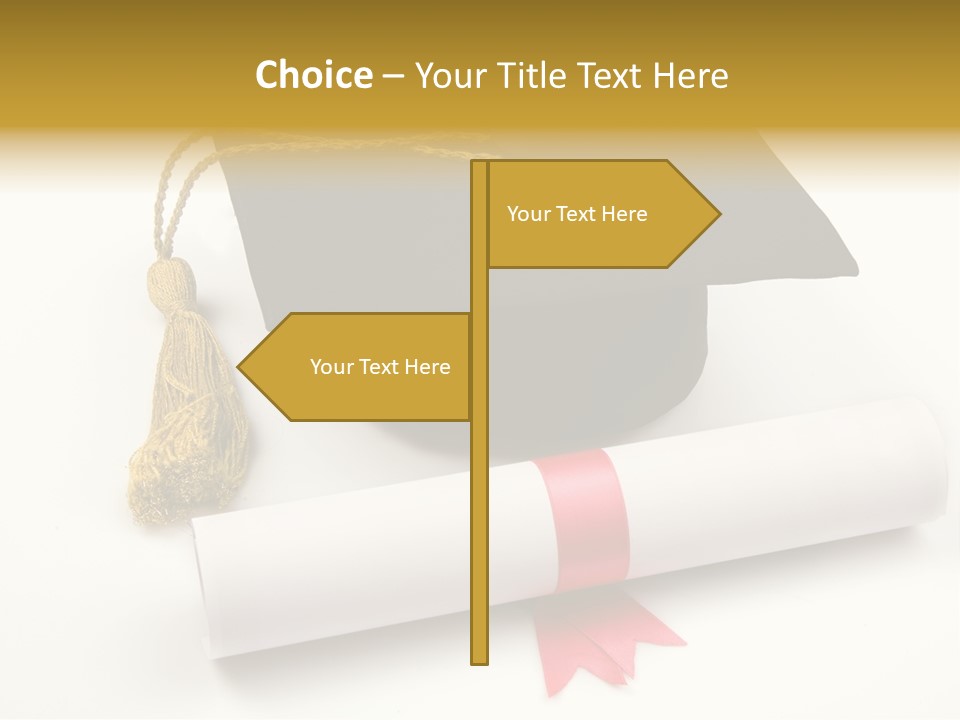 Hat Achievement Diploma PowerPoint Template