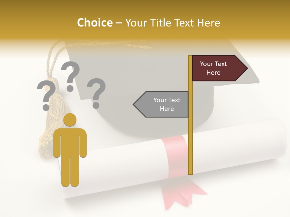 Hat Achievement Diploma PowerPoint Template