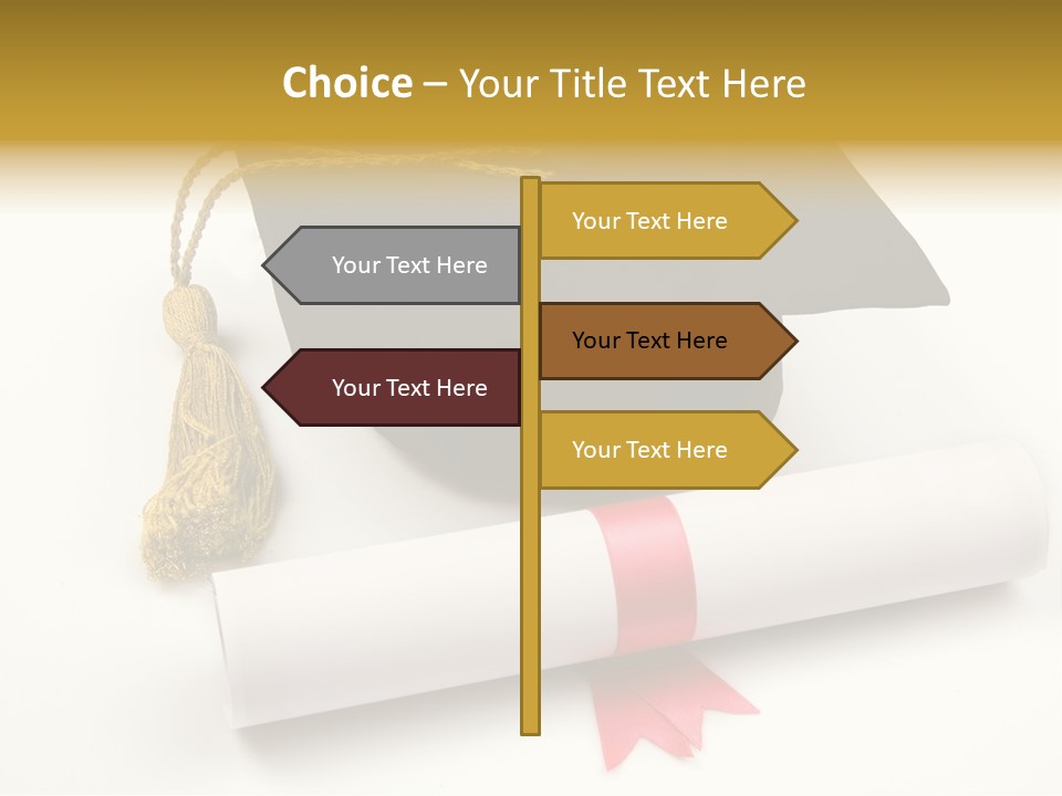 Hat Achievement Diploma PowerPoint Template