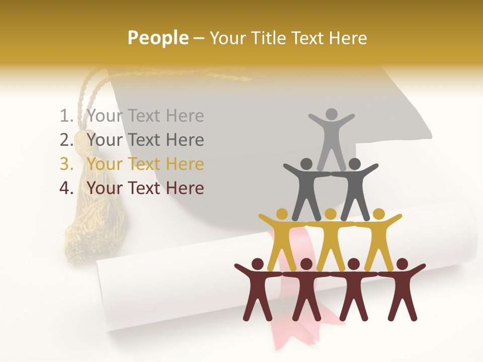 Hat Achievement Diploma PowerPoint Template