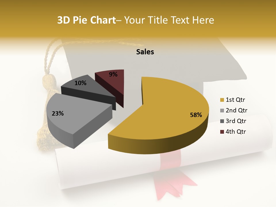Hat Achievement Diploma PowerPoint Template