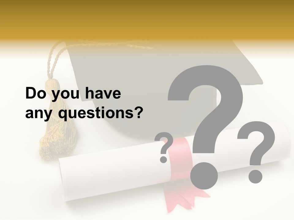 Hat Achievement Diploma PowerPoint Template