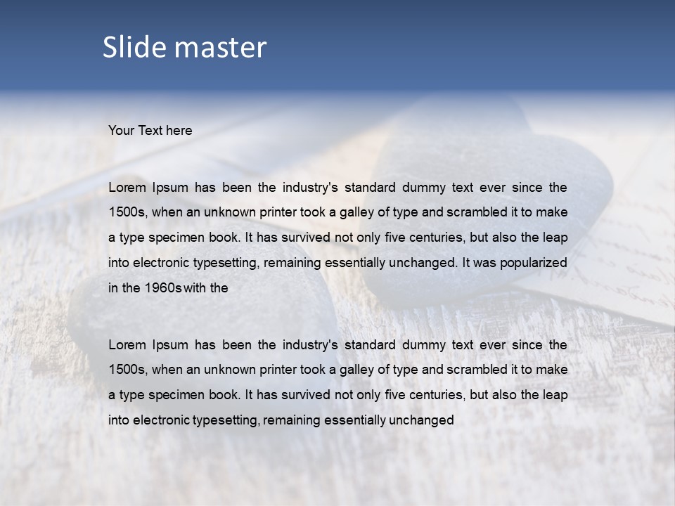 Postcard Symbol Stone PowerPoint Template