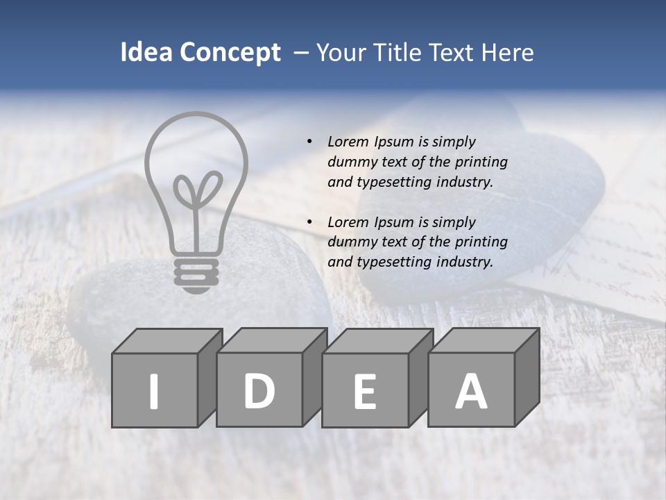 Postcard Symbol Stone PowerPoint Template