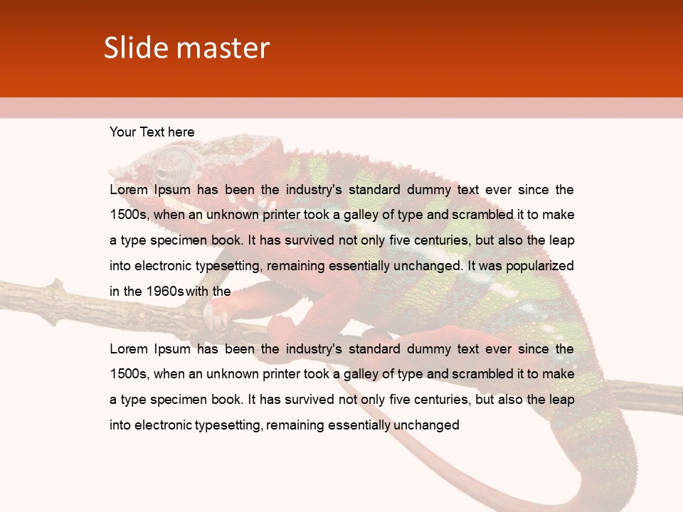 Dragoon Animal Camuelueontidues PowerPoint Template