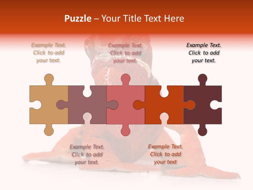 Endangered Chameleon Furcifer Pardalis Gazing PowerPoint Template