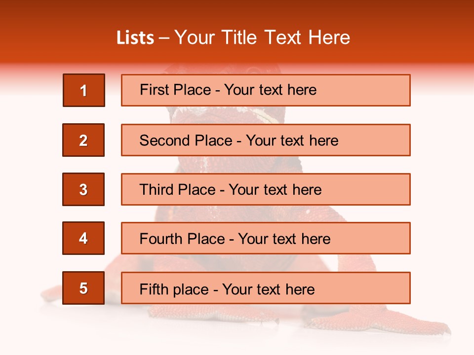 Endangered Chameleon Furcifer Pardalis Gazing PowerPoint Template