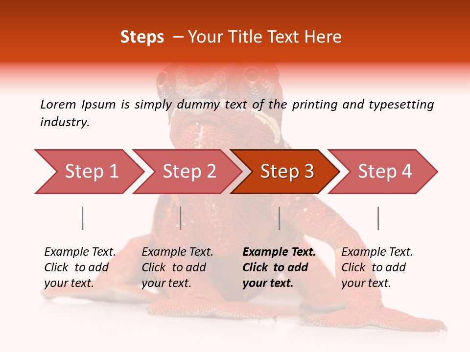 Endangered Chameleon Furcifer Pardalis Gazing PowerPoint Template