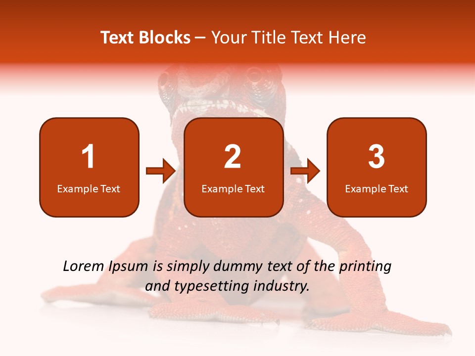 Endangered Chameleon Furcifer Pardalis Gazing PowerPoint Template