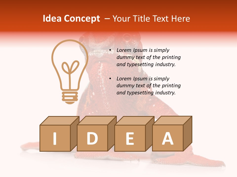 Endangered Chameleon Furcifer Pardalis Gazing PowerPoint Template