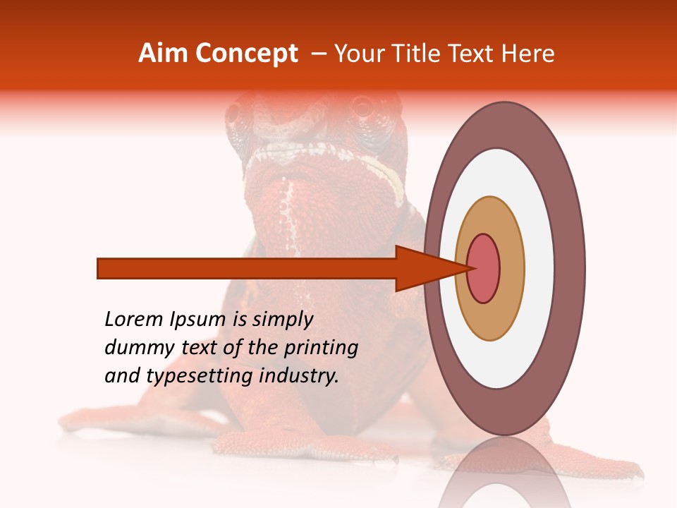 Endangered Chameleon Furcifer Pardalis Gazing PowerPoint Template