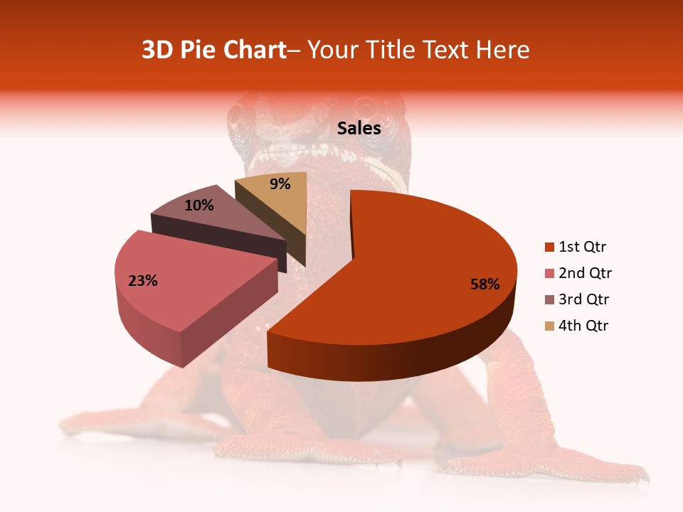Endangered Chameleon Furcifer Pardalis Gazing PowerPoint Template