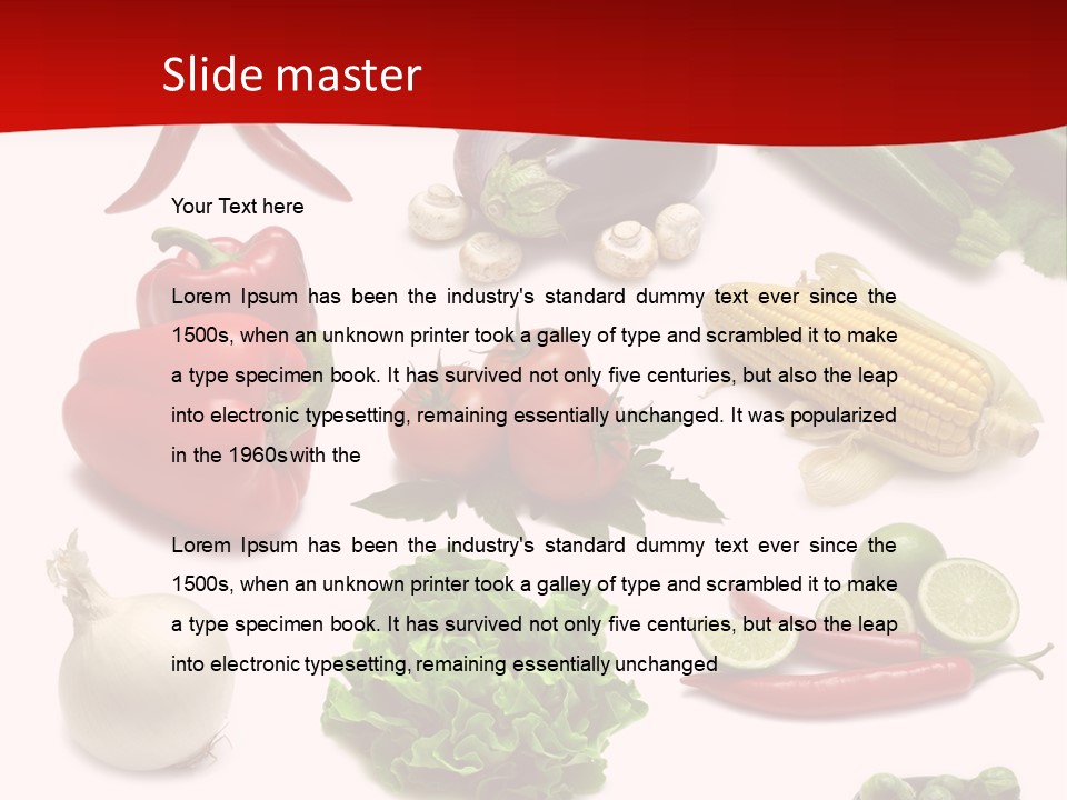 Garlic Path Lettuce PowerPoint Template