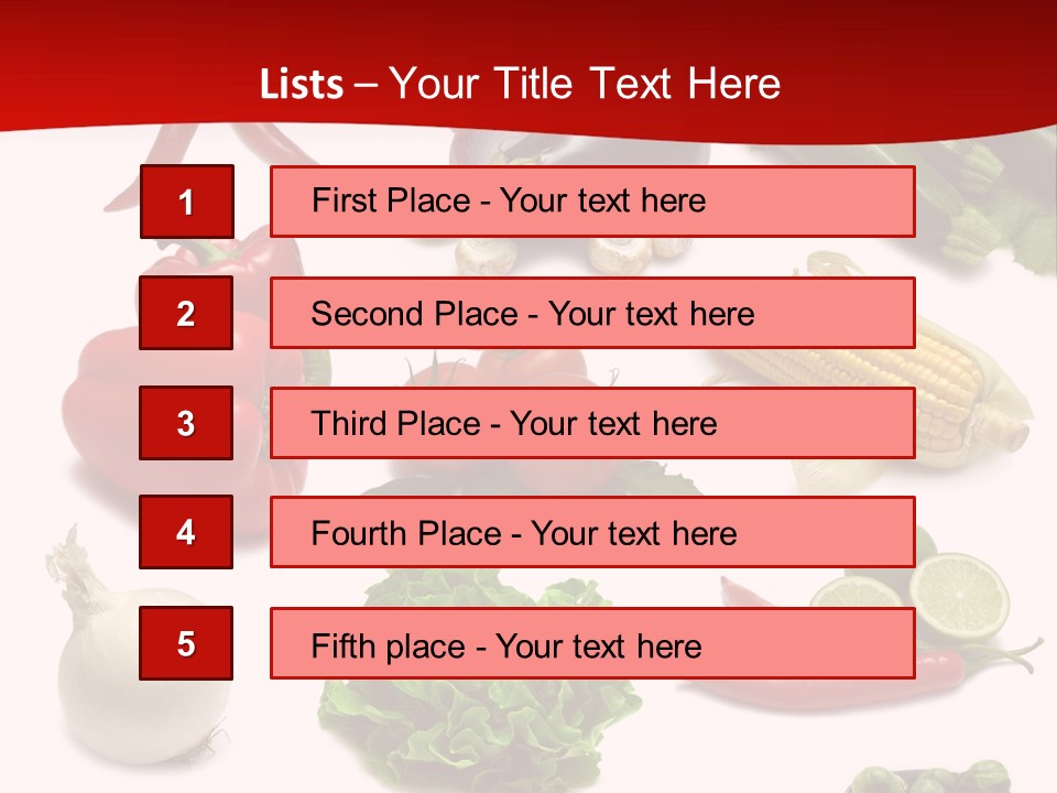 Garlic Path Lettuce PowerPoint Template