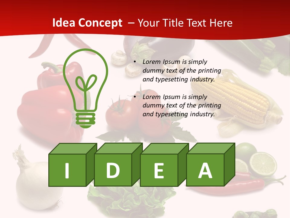 Garlic Path Lettuce PowerPoint Template