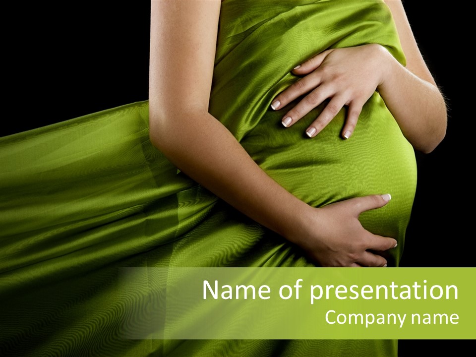 Pregnant Mother White PowerPoint Template